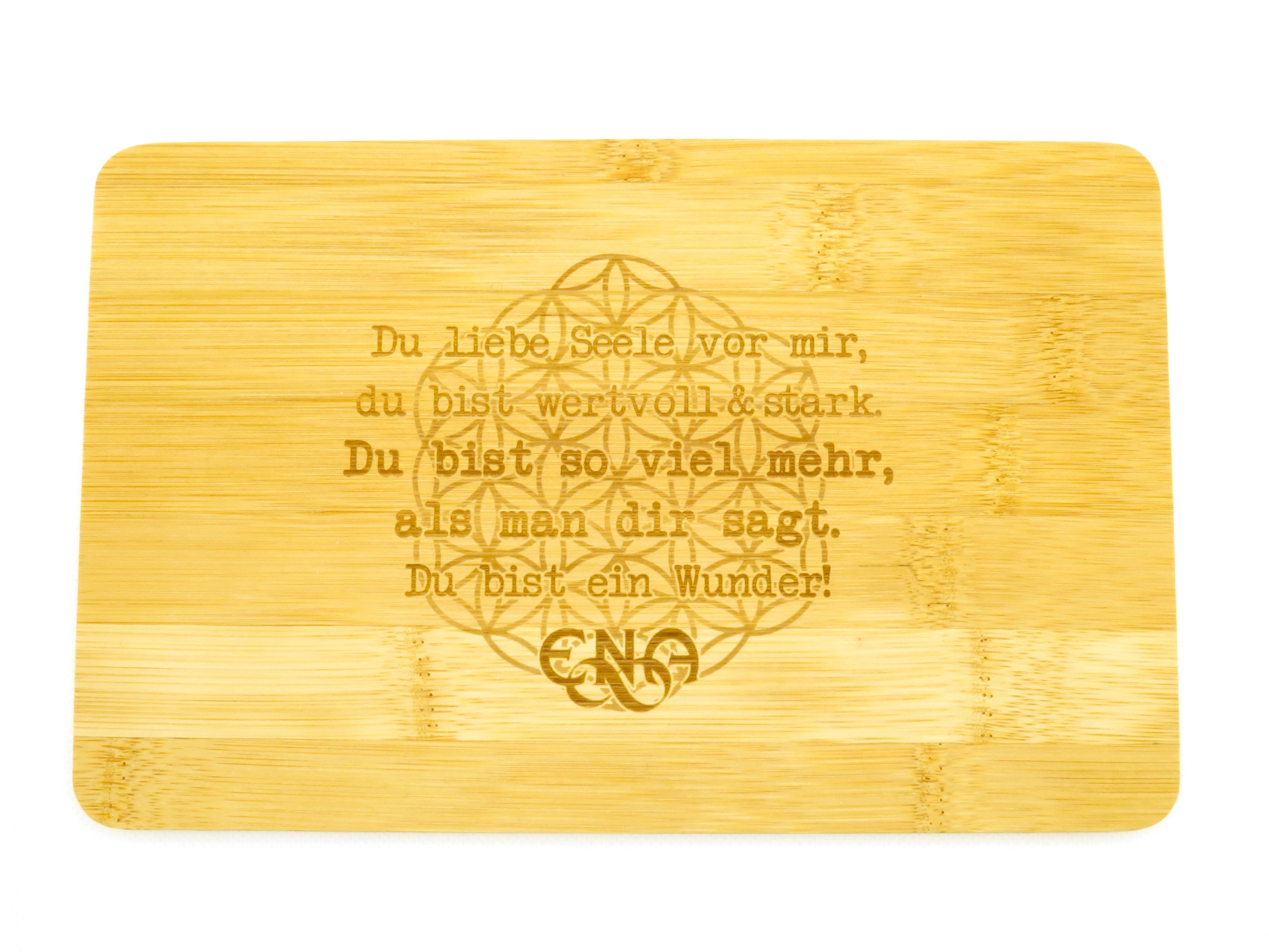 Bambus Vesper Brettchen mit Gravur