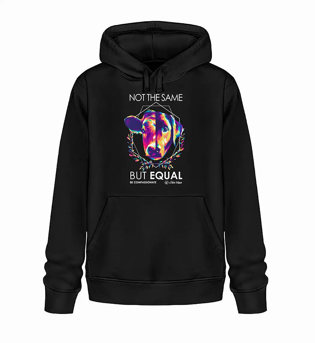 VeganHoodie-Notthesamebutequal-HoodieausBio-BaumwollefuerVeganer-TeamVeganHoodie-leuchtend