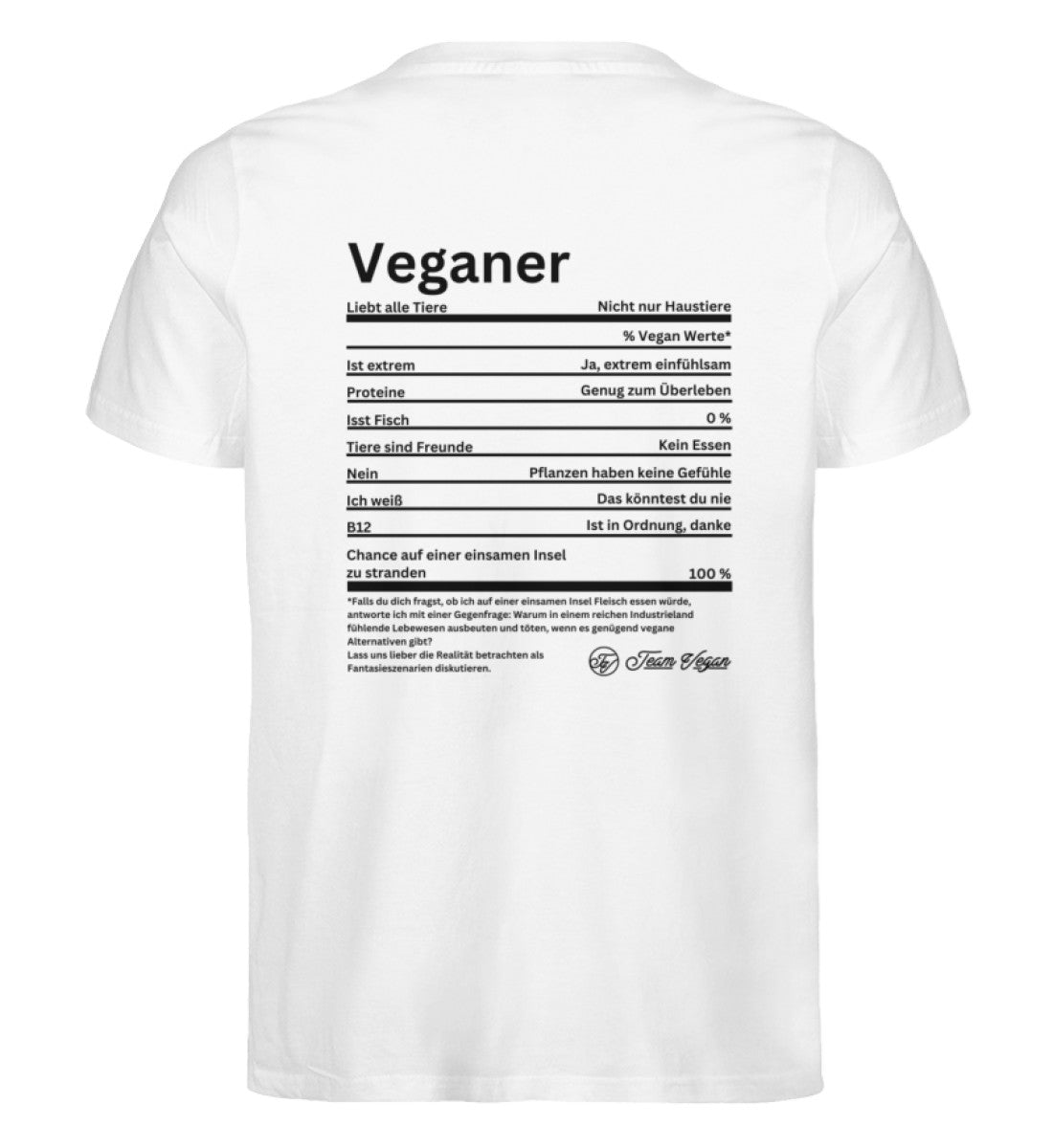 Nährwerttabelle (Backprint) - Unisex Organic Shirt