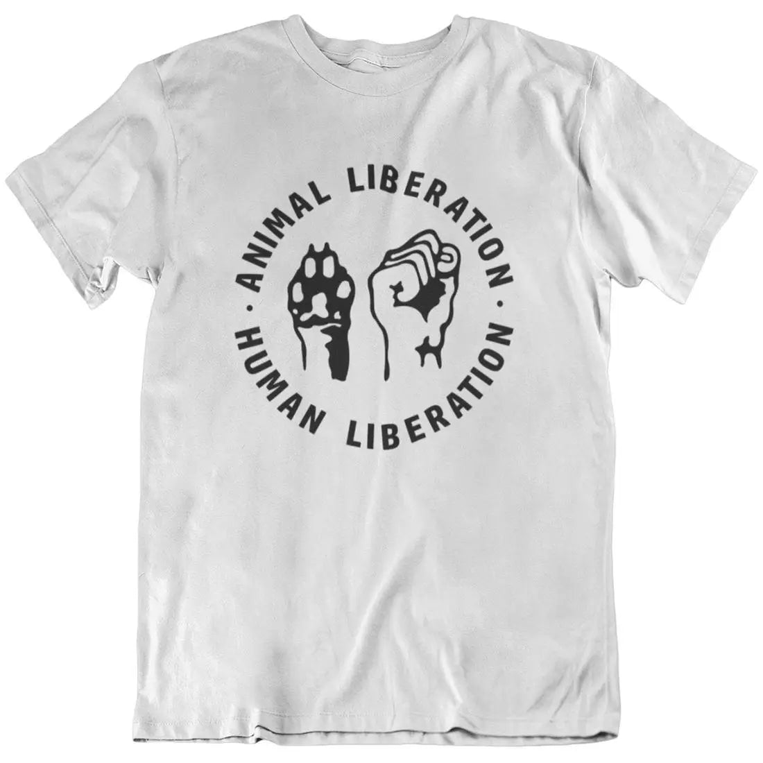 ANIMAL LIBERATION - vegan shirt - vegane kleidung - weiß 