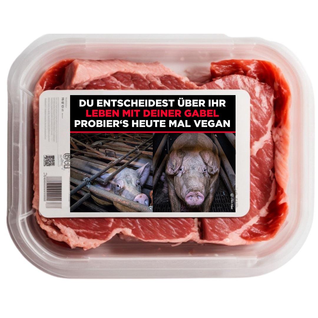 Du Entscheidest über Ihr Leben - 20 Sticker - Team Vegan © vegan t shirt