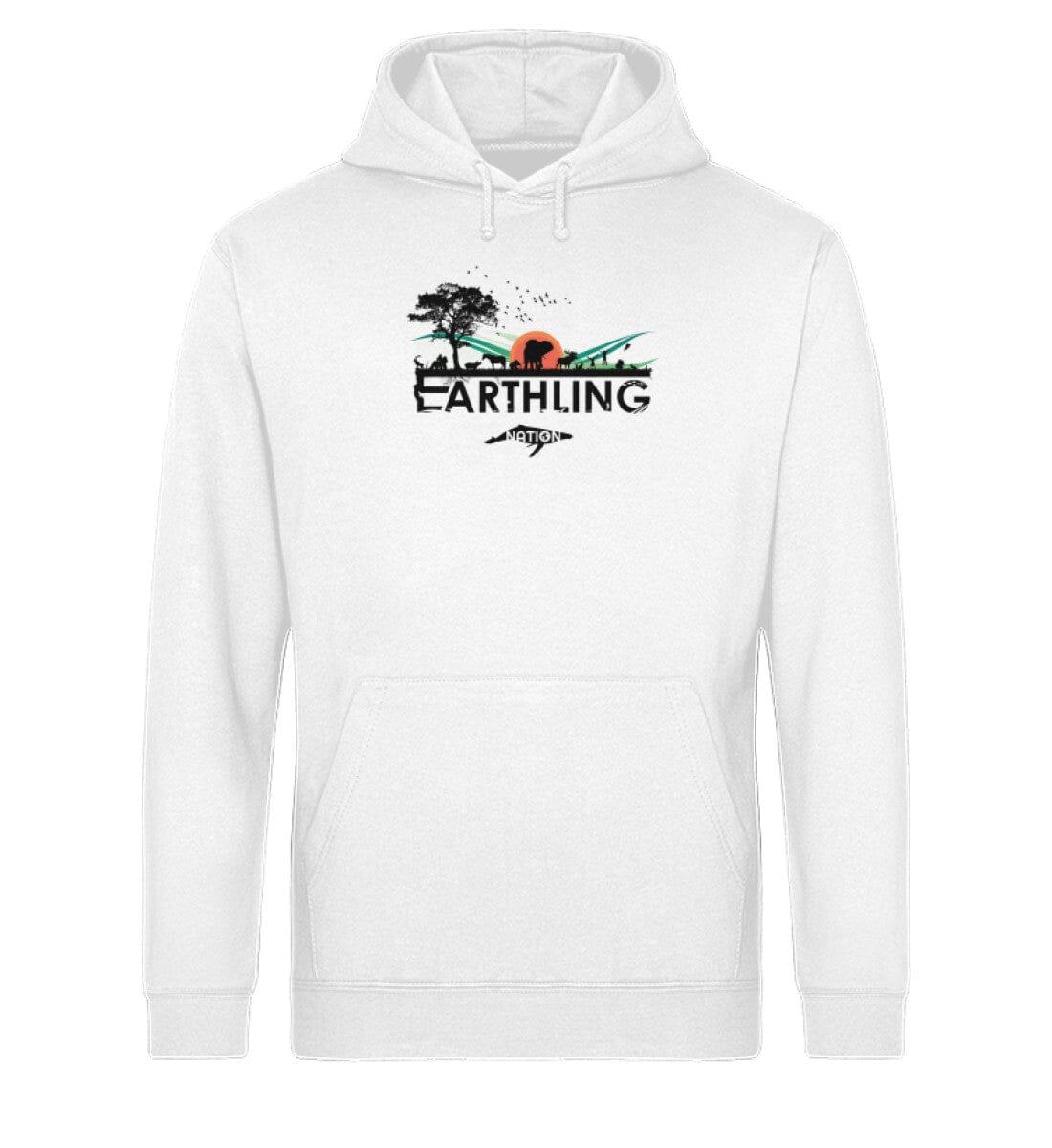 Earthling Nation - Unisex Organic Hoodie Drummer Hoodie ST/ST Shirtee Weuß XS