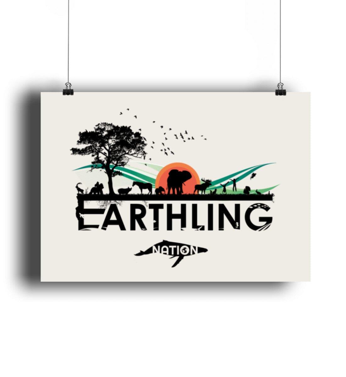Earthling - Poster Poster Querformat Shirtee 4C Print DIN-A1