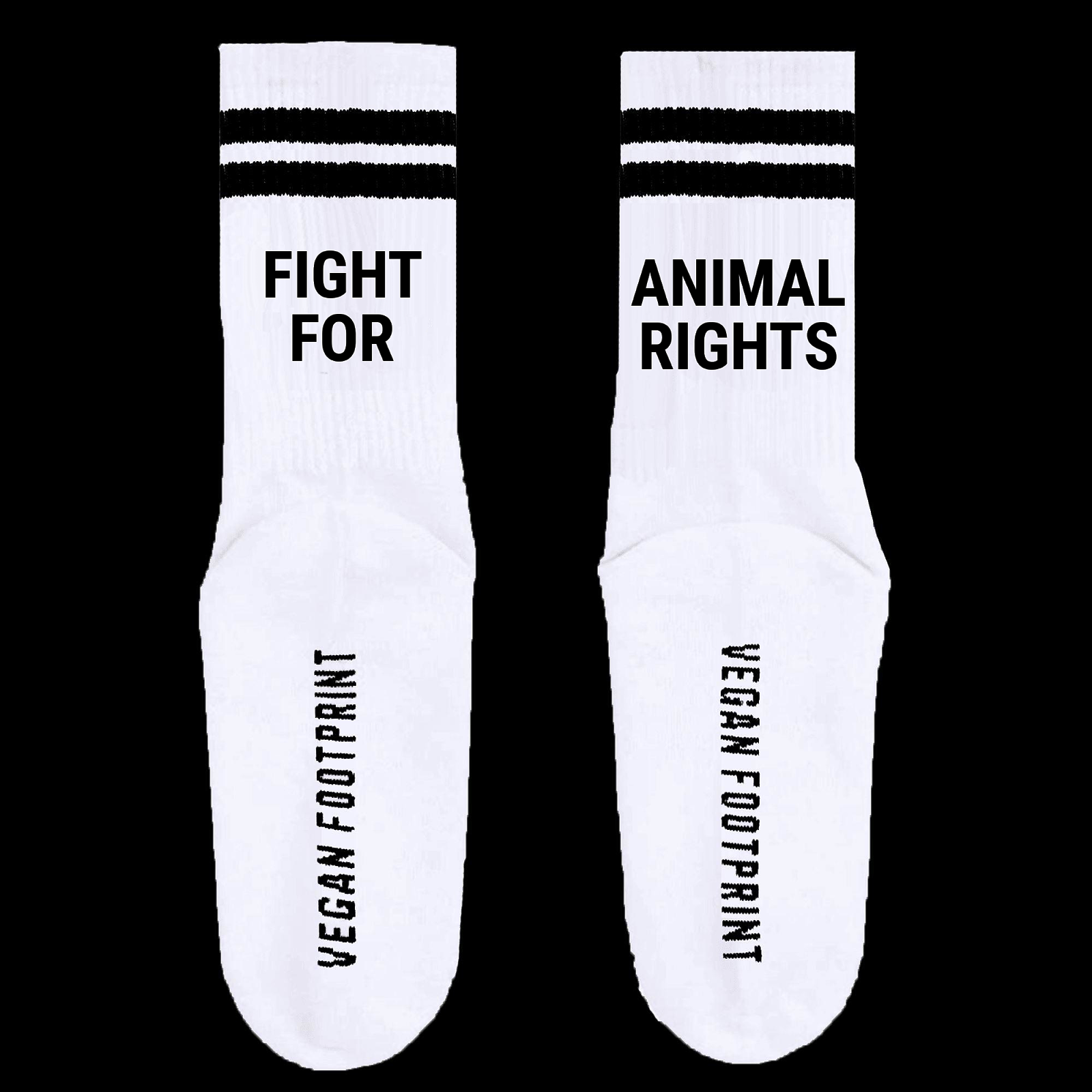 FIGHT FOR ANIMAL RIGHTS - Hohe Sportsocken Mit Streifen Aus Bio-Baumwolle - 3 Paar