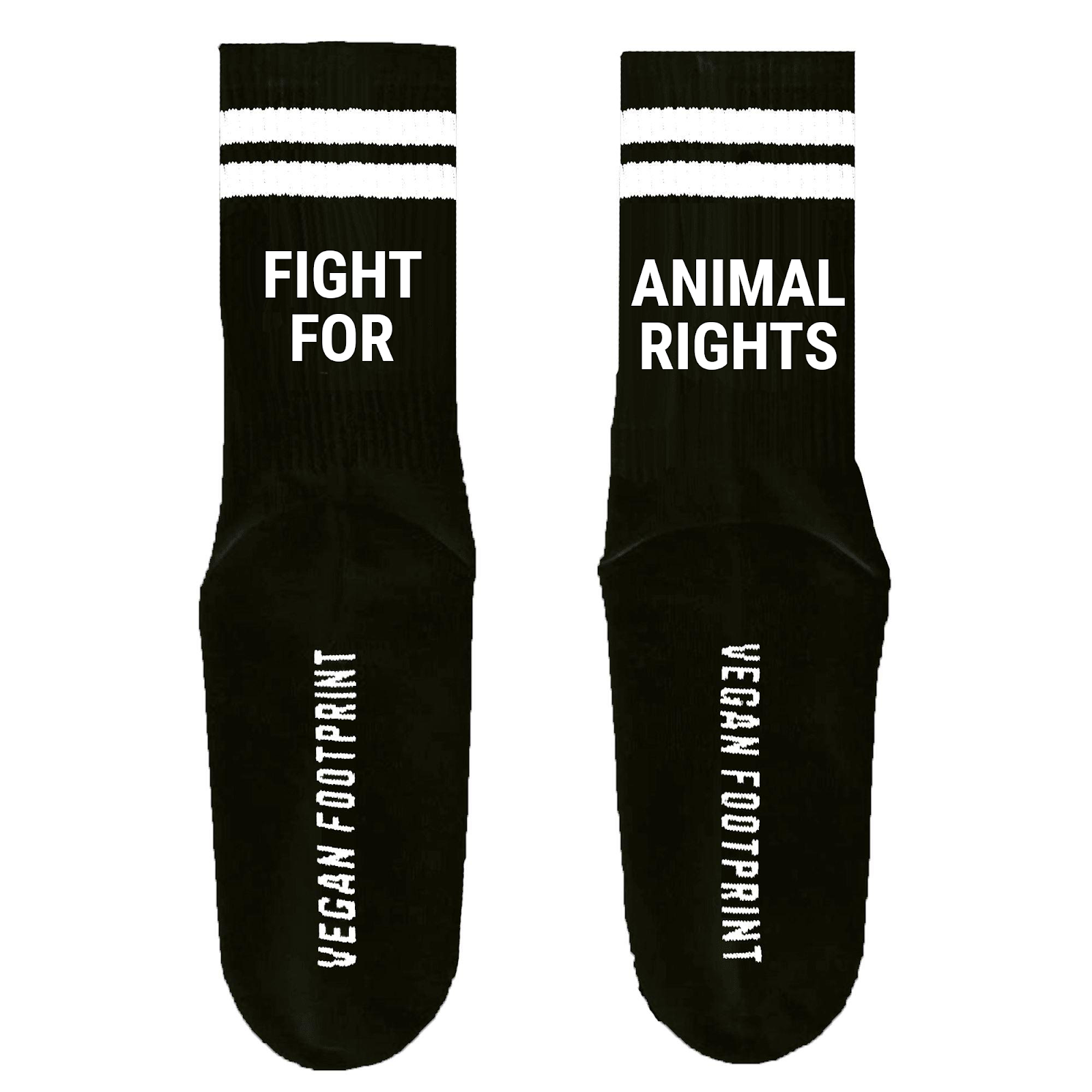 FIGHT FOR ANIMAL RIGHTS - Hohe Sportsocken Mit Streifen Aus Bio-Baumwolle - 3 Paar