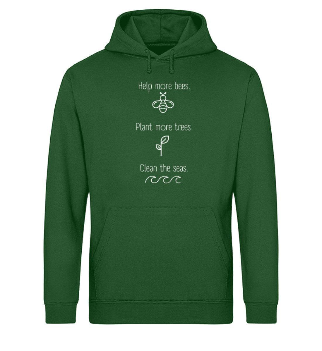 Help more bees - Unisex Organic Hoodie Drummer Hoodie ST/ST Shirtee Dunkelgrün XS