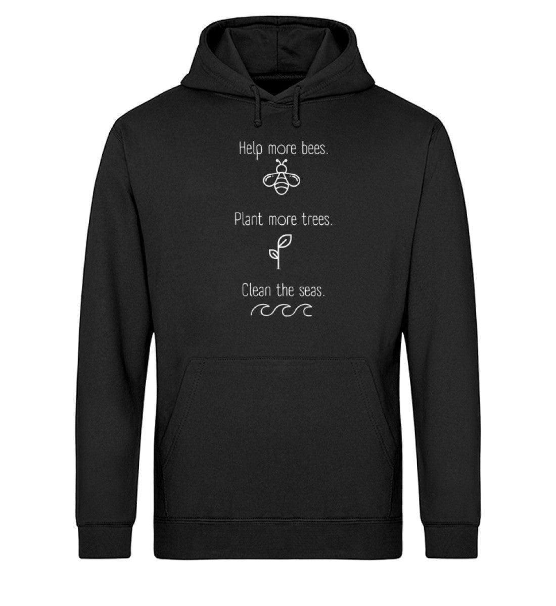 Help more bees - Unisex Organic Hoodie Drummer Hoodie ST/ST Shirtee Schwarz XS