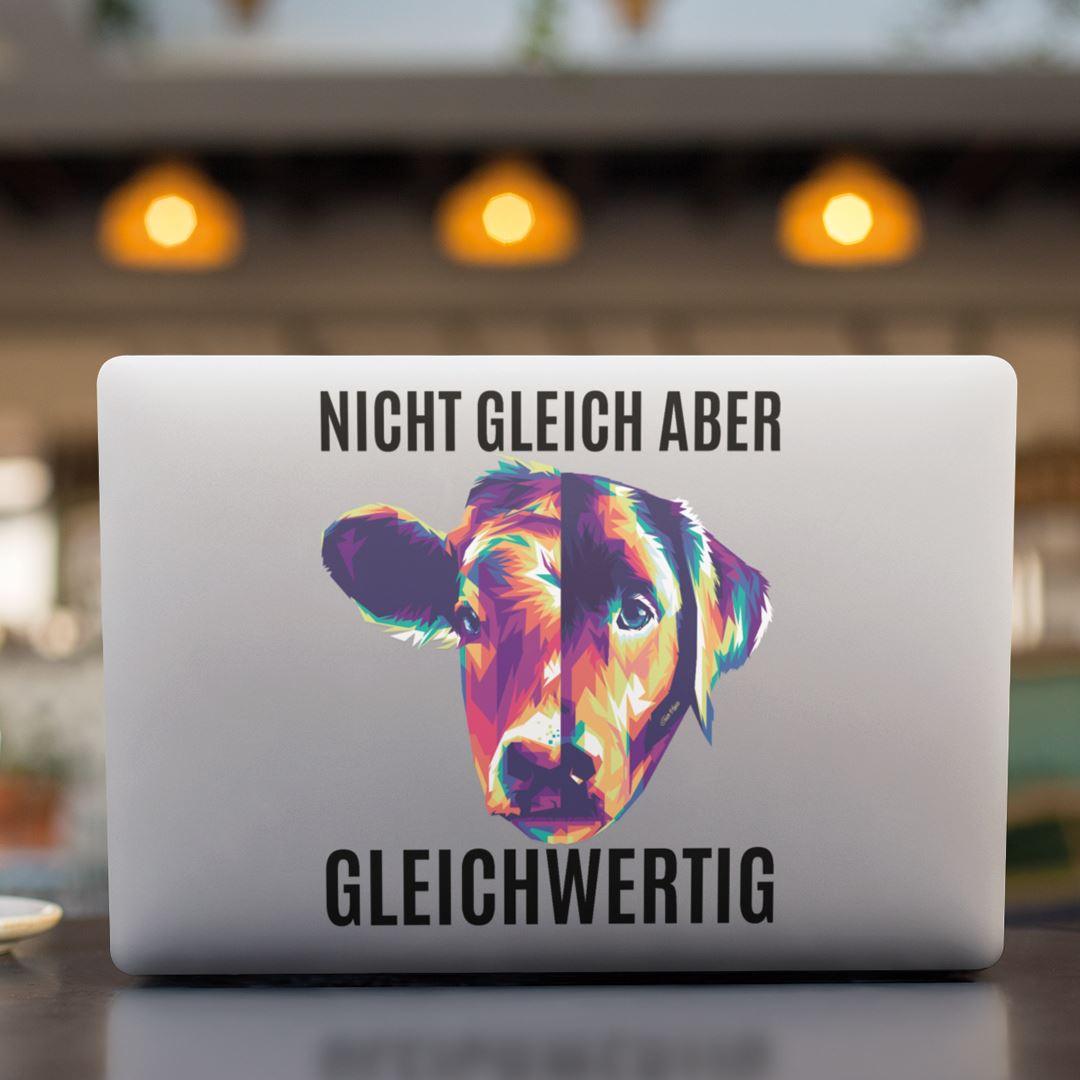 Nicht gleich aber gleichwertig - Autoaufkleber Sticker - Team Vegan © vegan t shirt