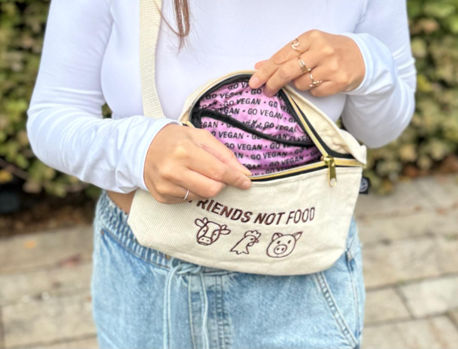 Bauchtasche Cord - Friends Not Food