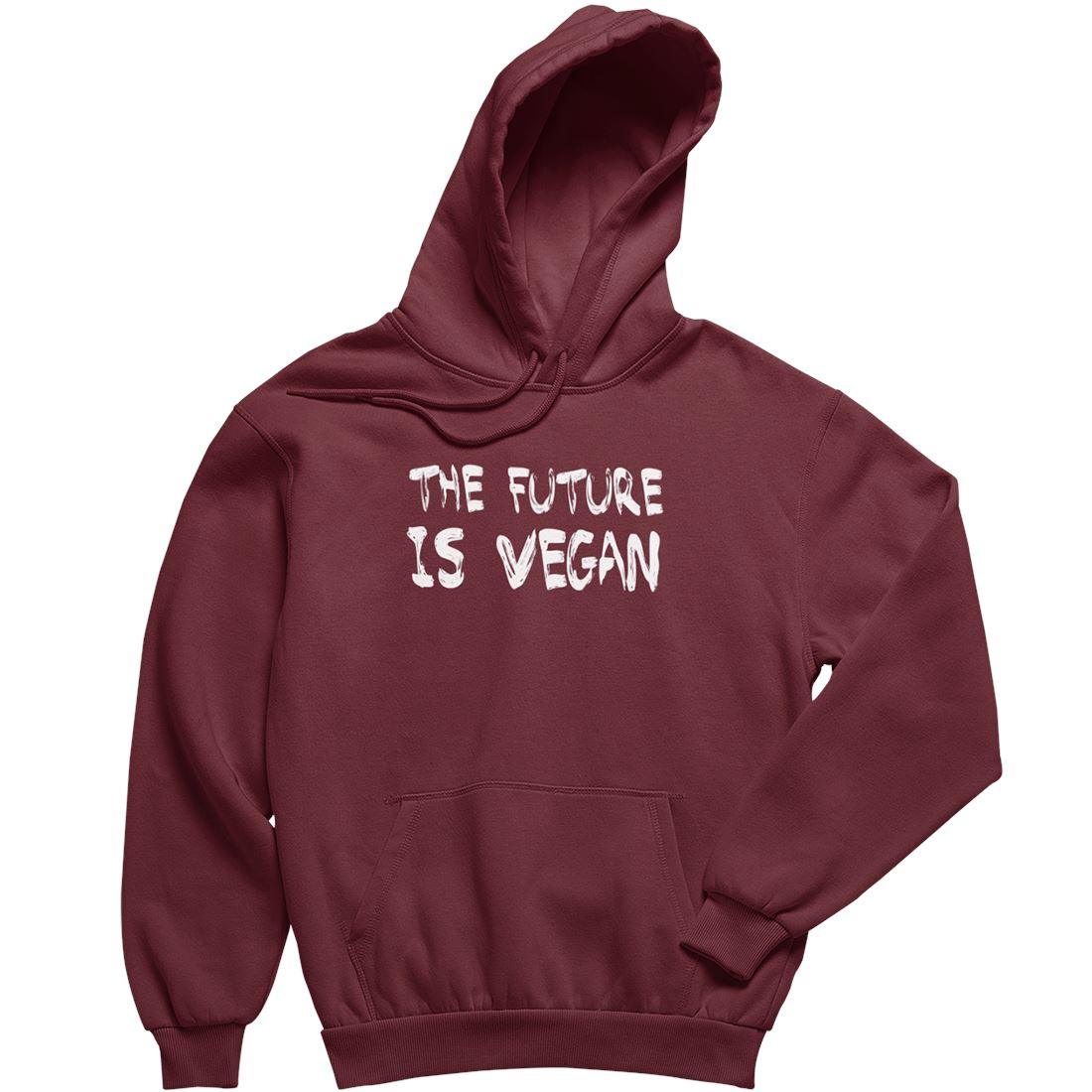 The future is vegan - Unisex Organic Hoodie Drummer Hoodie ST/ST Shirtee Burgundy XS