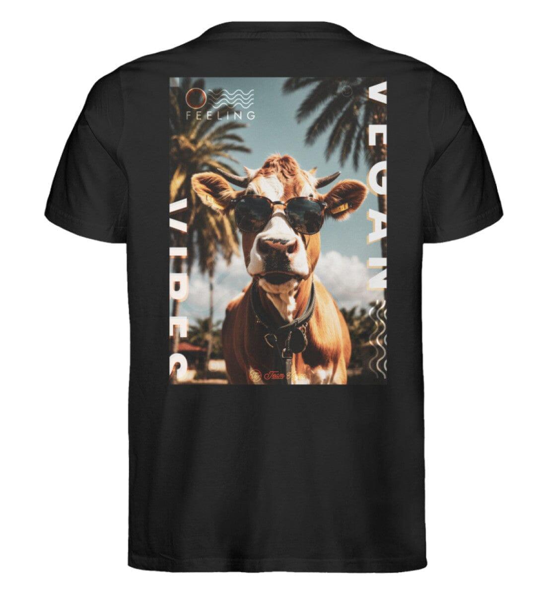 Vegan Vibe - Cow (beidseitig) - Herren Organic Shirt Rocker T-Shirt ST/ST Shirtee