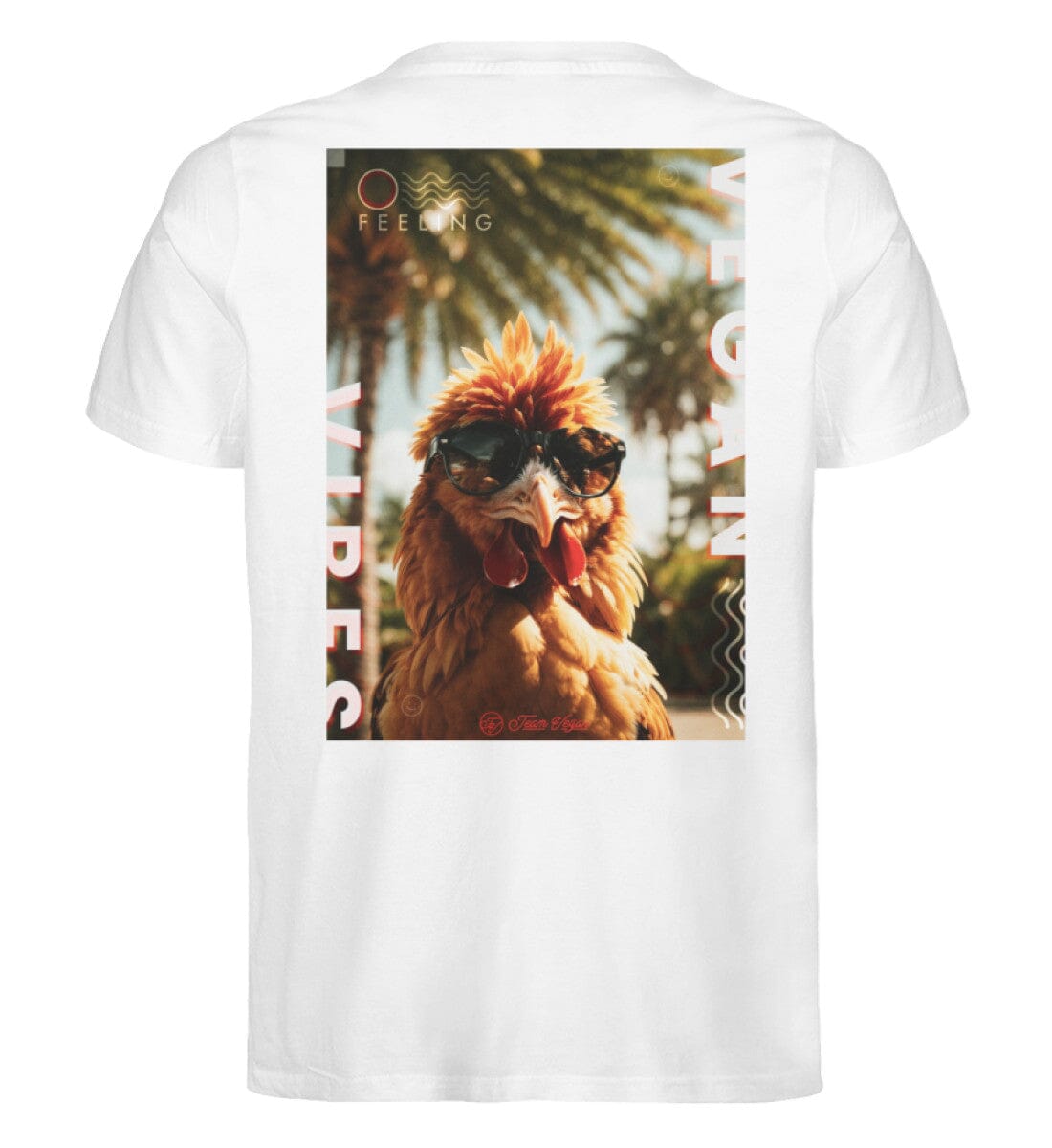 Vegan Vibes - Chicken (beidseitig) - Herren Organic Shirt Rocker T-Shirt ST/ST Shirtee