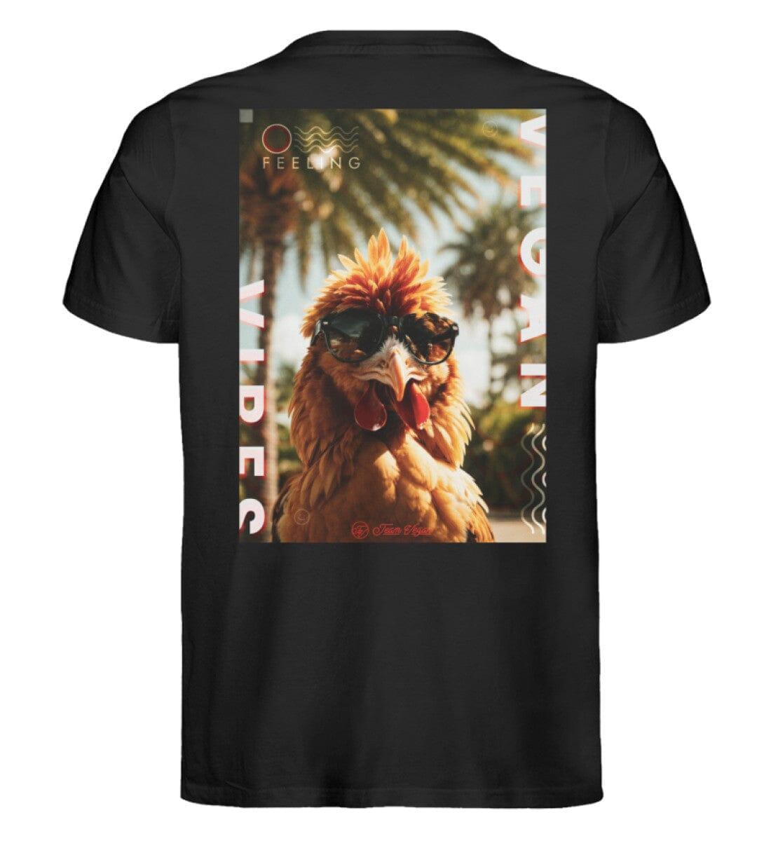 Vegan Vibes - Chicken (beidseitig) - Herren Organic Shirt Rocker T-Shirt ST/ST Shirtee