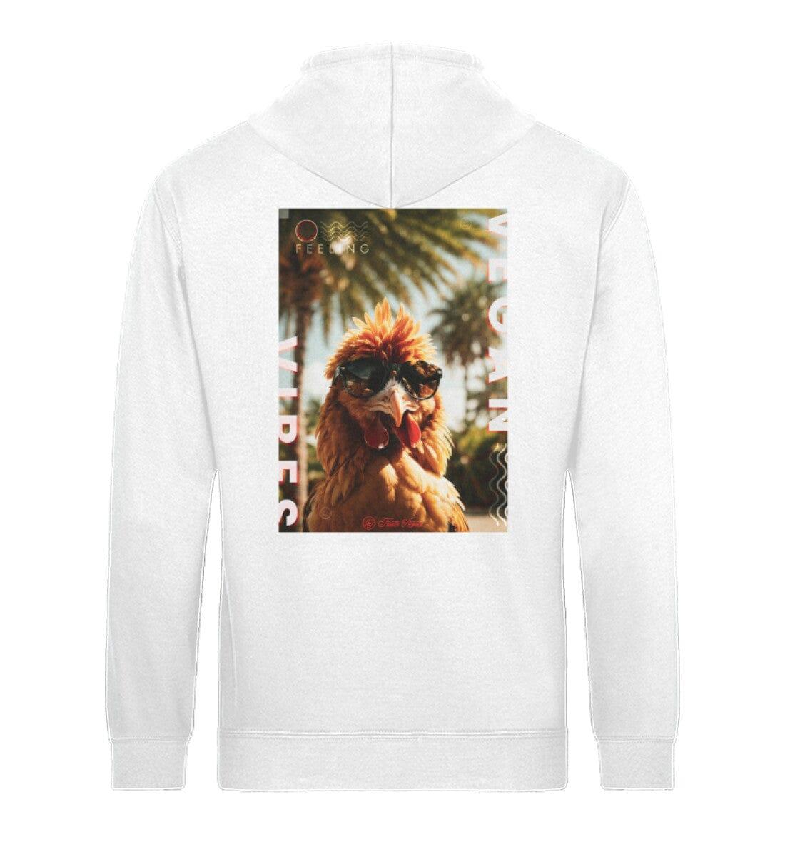 Vegan Vibes - Chicken (beidseitig) - Unisex Organic Hoodie Drummer Hoodie ST/ST Shirtee