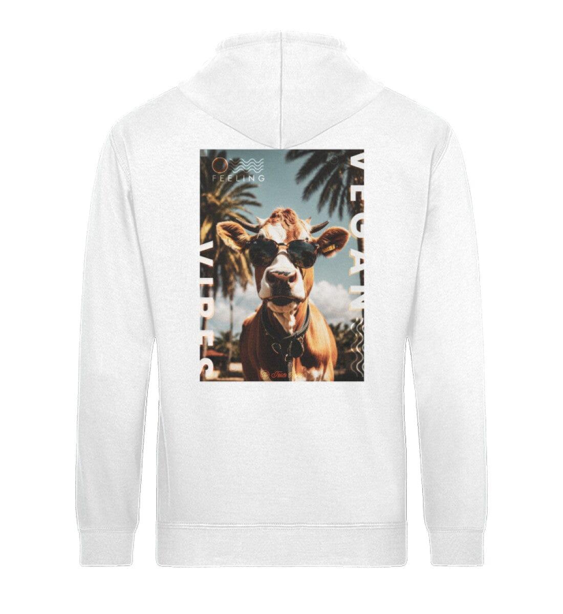 Vegan Vibes - Cow (beidseitig) - Unisex Organic Hoodie Drummer Hoodie ST/ST Shirtee