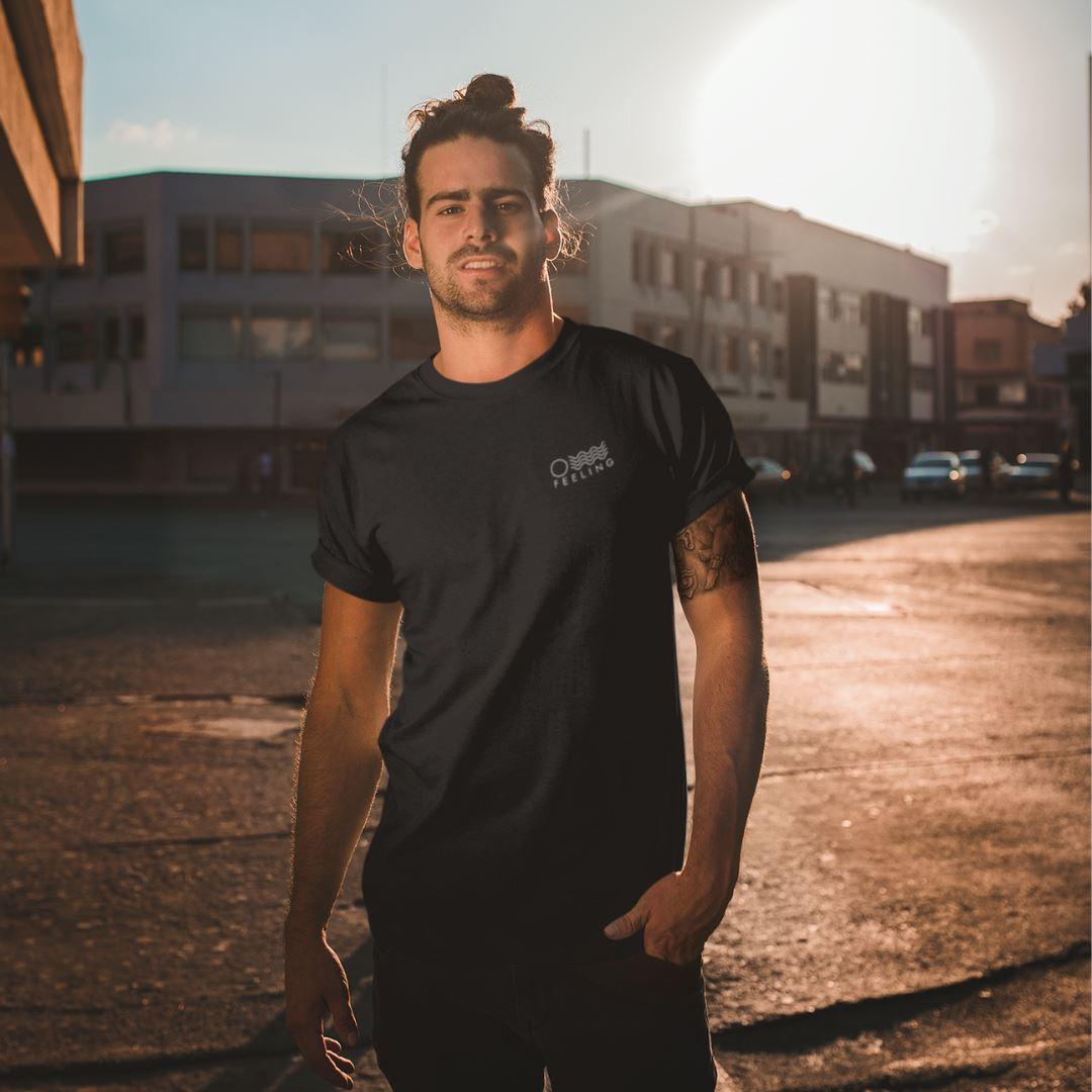 Vegan Vibes - Pig (beidseitig) - Herren Organic Shirt Rocker T-Shirt ST/ST Shirtee