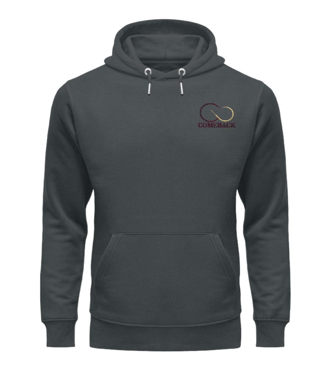Comeback (schwarz) - Unisex Premium Organic Hoodie mit Stick - Team Vegan © vegan t shirt