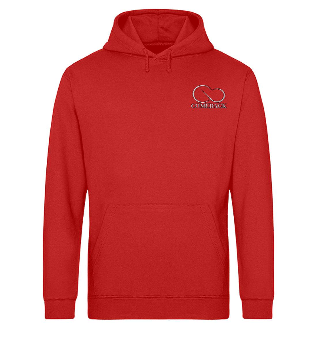 Comeback (weiß) - Unisex Organic Hoodie mit Stick - Team Vegan © vegan t shirt