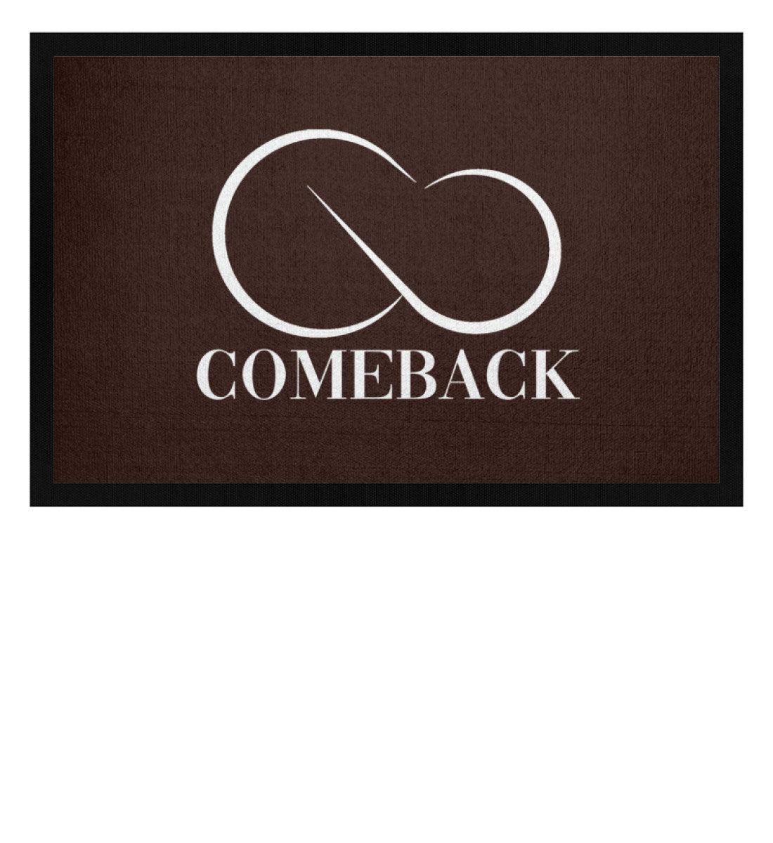 Comeback (weiß) - Fußmatte mit Gummirand - Team Vegan © vegan t shirt