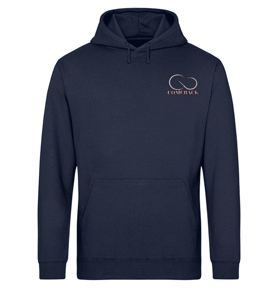 Comeback (weiß) - Unisex Organic Hoodie mit Stick - Team Vegan © vegan t shirt