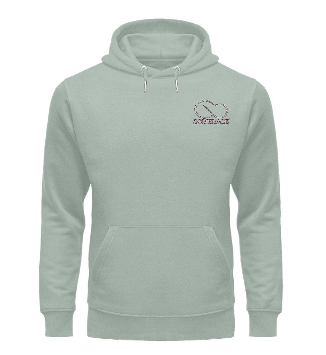Comeback (weiß) - Unisex Premium Organic Hoodie mit Stick - Team Vegan © vegan t shirt