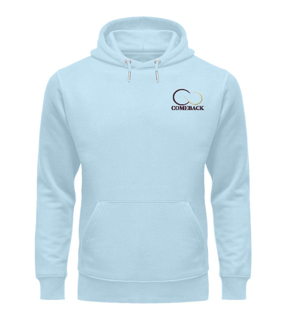 Comeback (schwarz) - Unisex Premium Organic Hoodie mit Stick - Team Vegan © vegan t shirt
