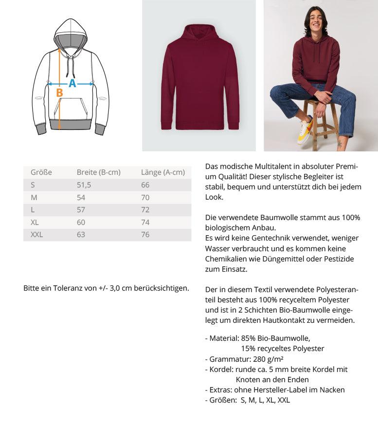 Comeback (weiß) - Unisex Organic Hoodie mit Stick - Team Vegan © vegan t shirt