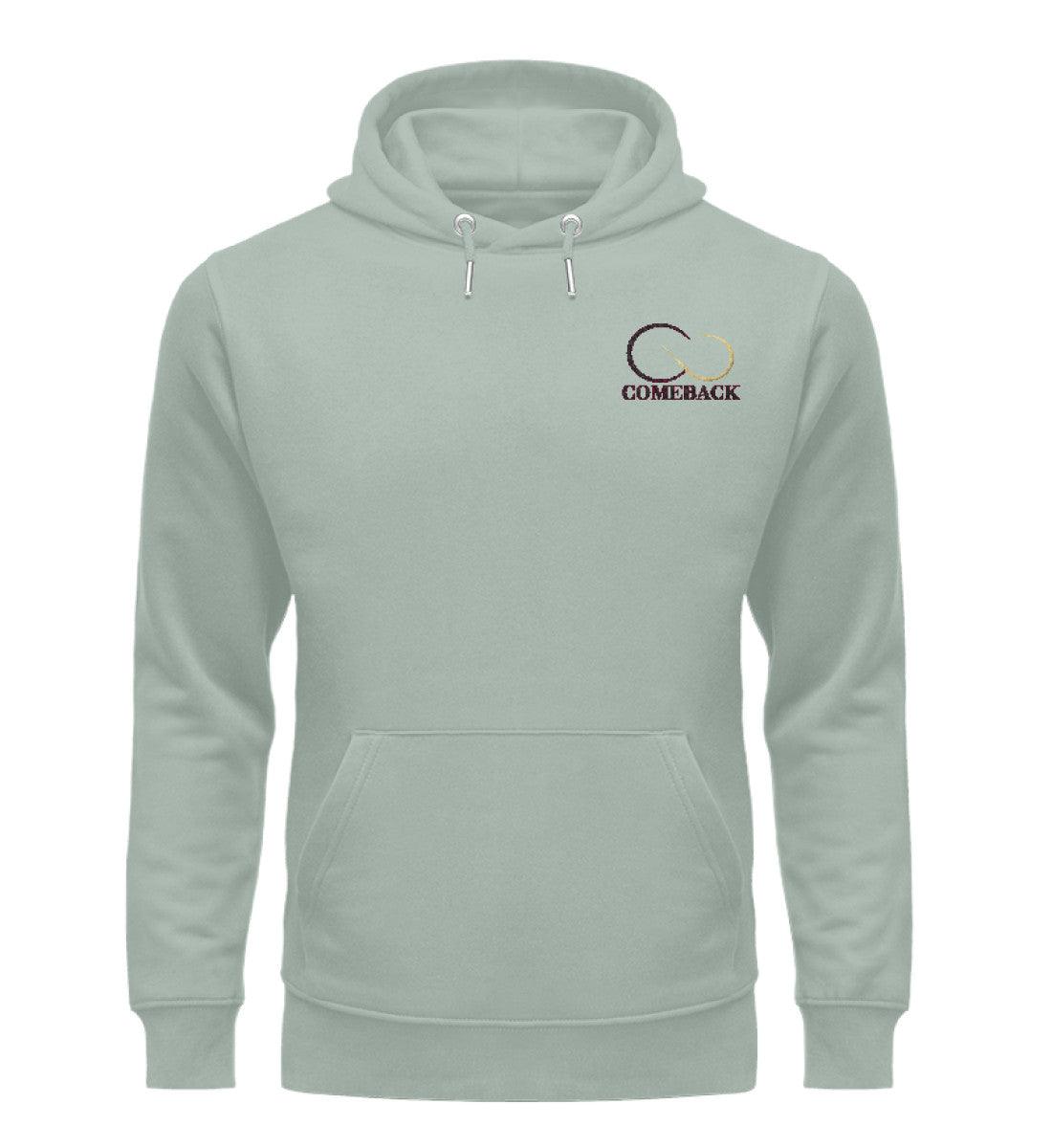 Comeback (schwarz) - Unisex Premium Organic Hoodie mit Stick - Team Vegan © vegan t shirt