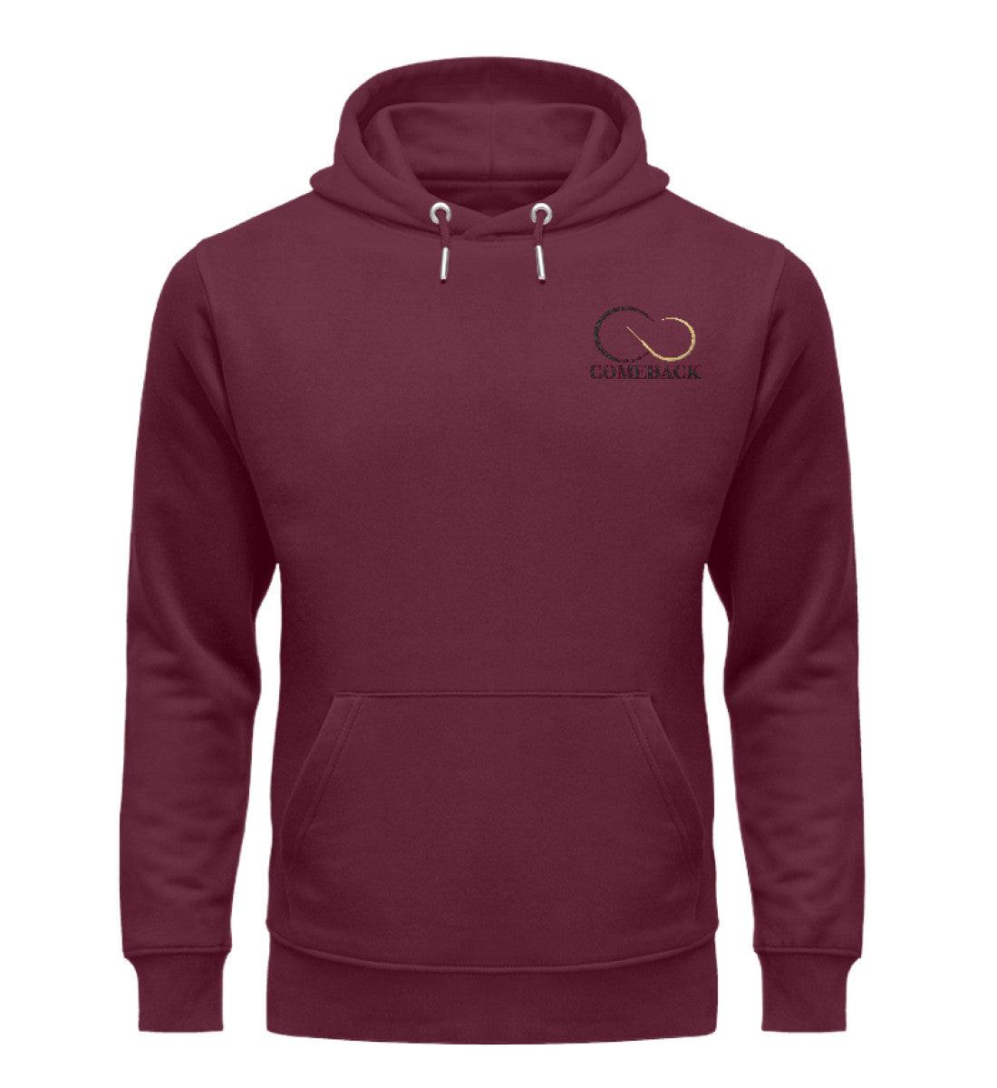 Comeback (schwarz) - Unisex Premium Organic Hoodie mit Stick - Team Vegan © vegan t shirt