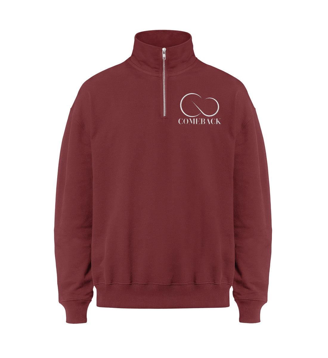 Comeback (weiß) - Miller Dry Half-Zip ST/ST mit Stick - Team Vegan © vegan t shirt
