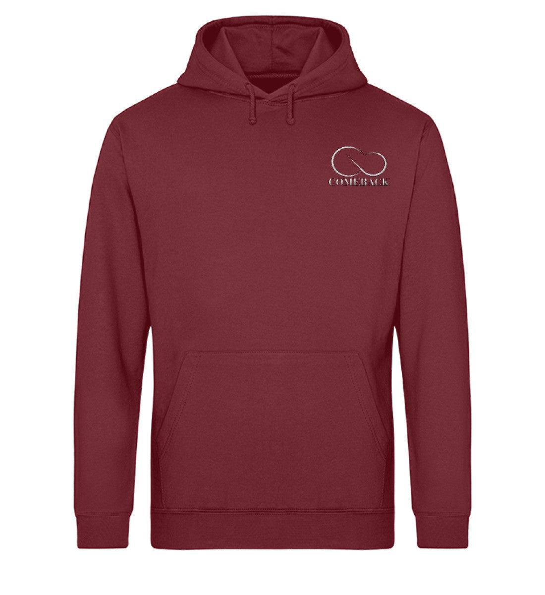 Comeback (weiß) - Unisex Organic Hoodie mit Stick - Team Vegan © vegan t shirt