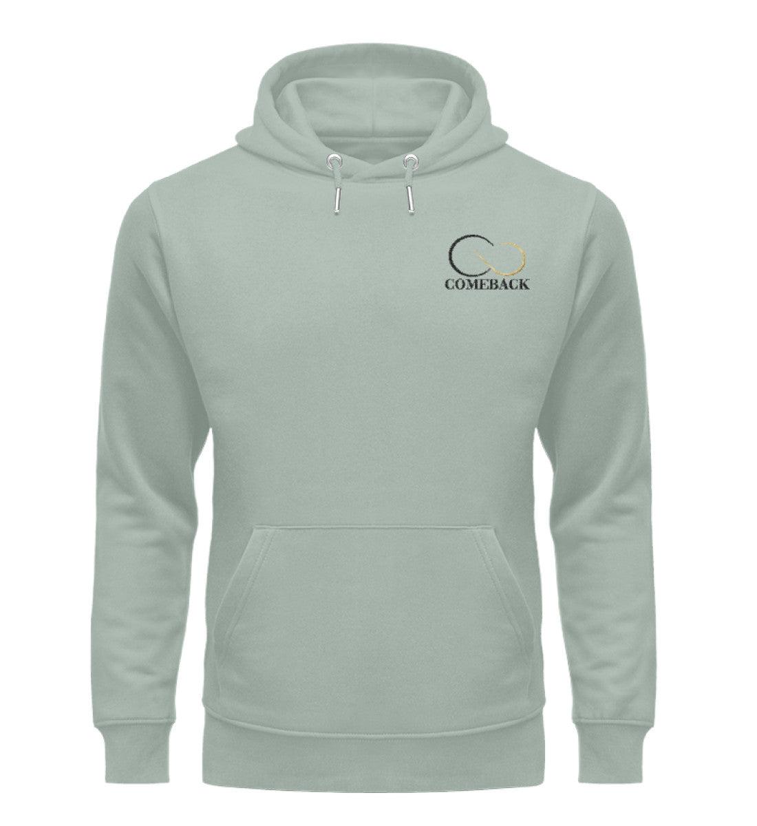 Comeback (schwarz) - Unisex Premium Organic Hoodie mit Stick - Team Vegan © vegan t shirt