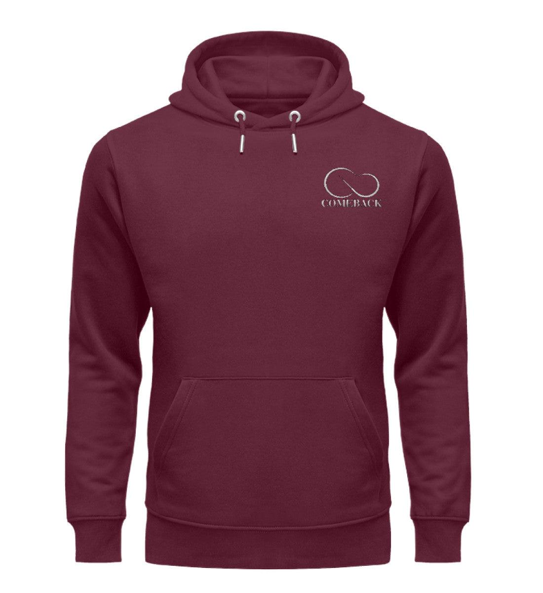 Comeback (weiß) - Unisex Premium Organic Hoodie mit Stick - Team Vegan © vegan t shirt