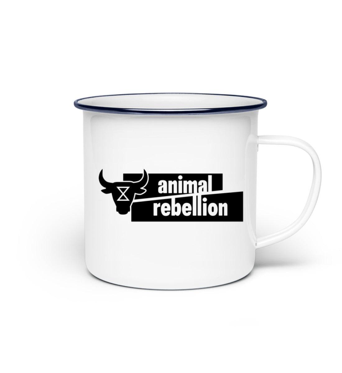 Animal Rebellion Logo - Emaille Tasse - Team Vegan © vegan t shirt