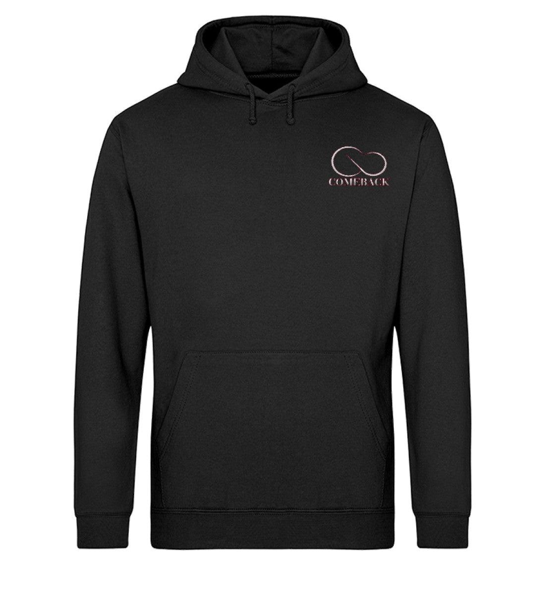 Comeback (weiß) - Unisex Organic Hoodie mit Stick - Team Vegan © vegan t shirt