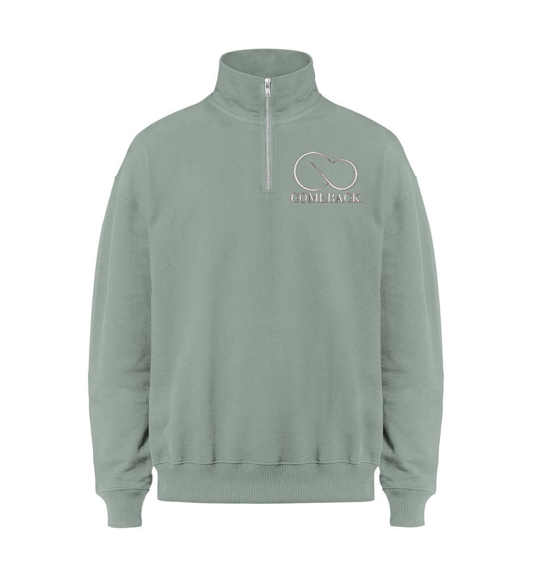 Comeback (weiß) - Miller Dry Half-Zip ST/ST mit Stick - Team Vegan © vegan t shirt