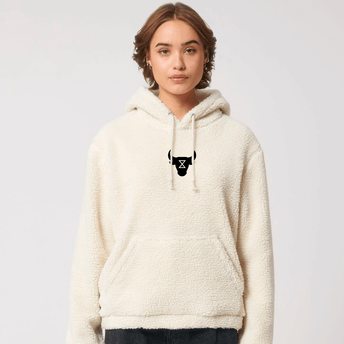 Animal Rebellion Logo - Sherpa Kuschel Hoodie mit Stick - Team Vegan © vegan t shirt