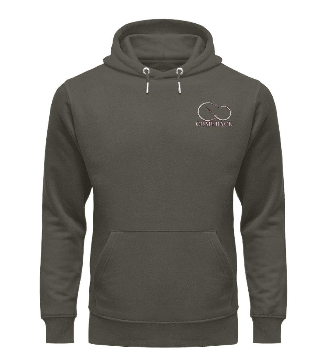 Comeback (weiß) - Unisex Premium Organic Hoodie mit Stick - Team Vegan © vegan t shirt