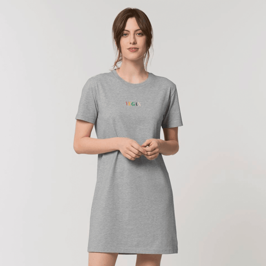 Vegan Vogue - T-Shirt Kleid mit Stick - Team Vegan © vegan t shirt