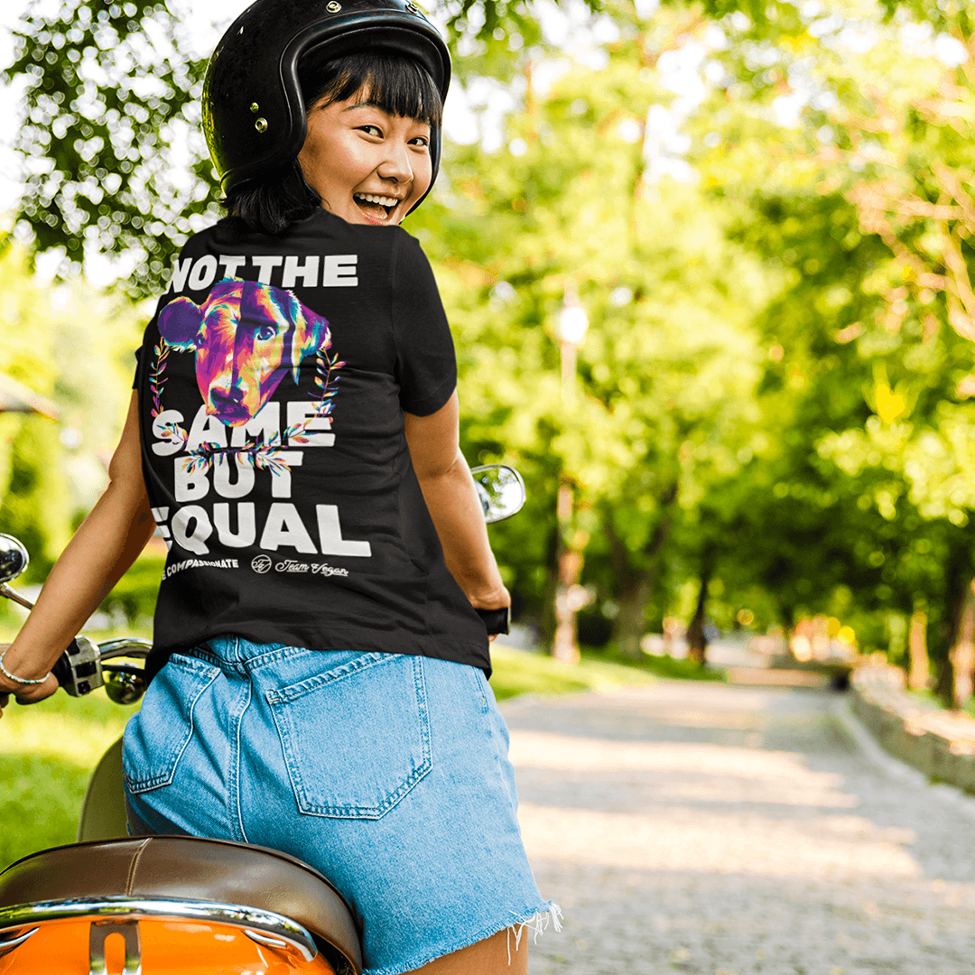 Not the same but equal #3 - Damen Organic Shirt - Team Vegan © vegan t shirt