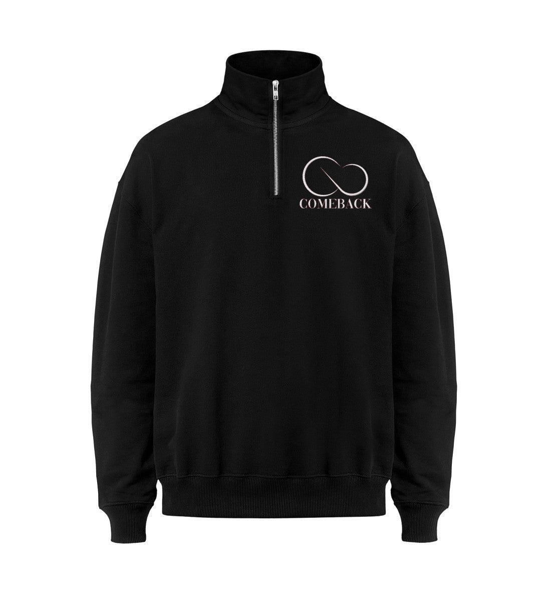Comeback (weiß) - Miller Dry Half-Zip ST/ST mit Stick - Team Vegan © vegan t shirt