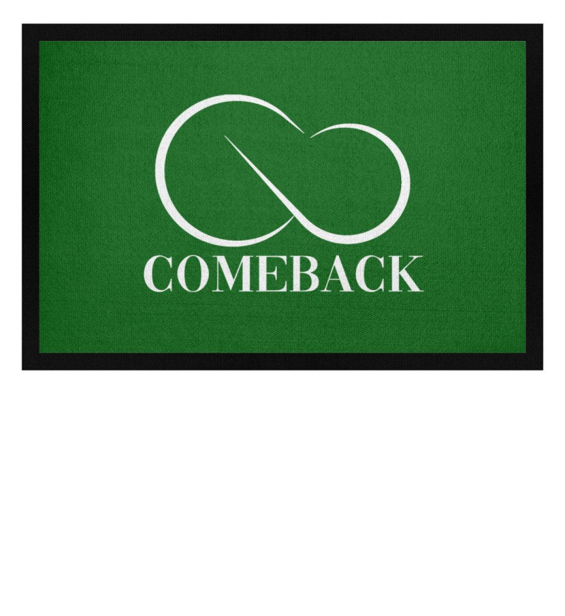 Comeback (weiß) - Fußmatte mit Gummirand - Team Vegan © vegan t shirt