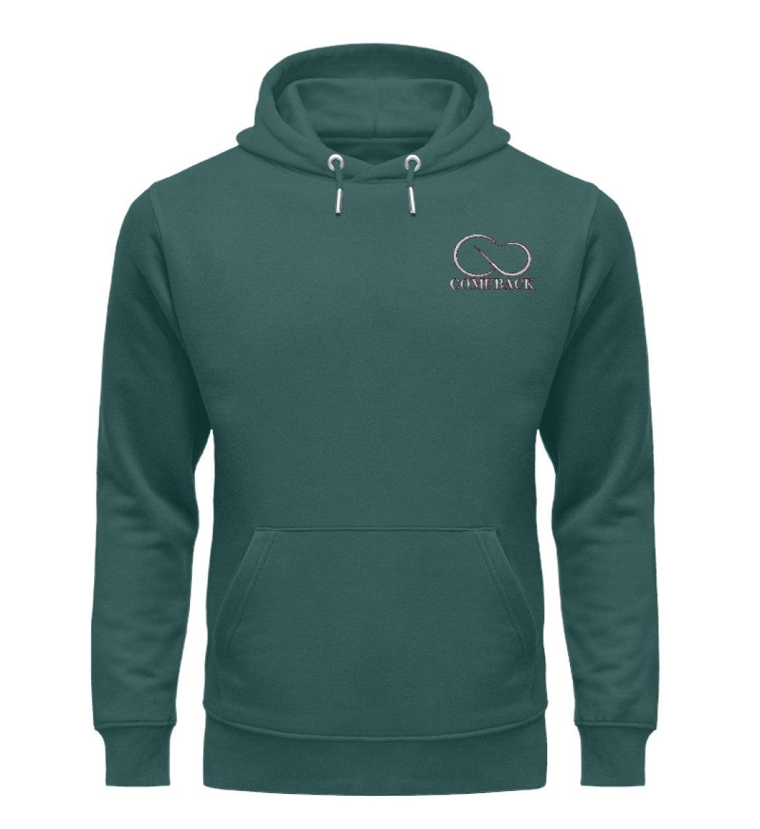 Comeback (weiß) - Unisex Premium Organic Hoodie mit Stick - Team Vegan © vegan t shirt