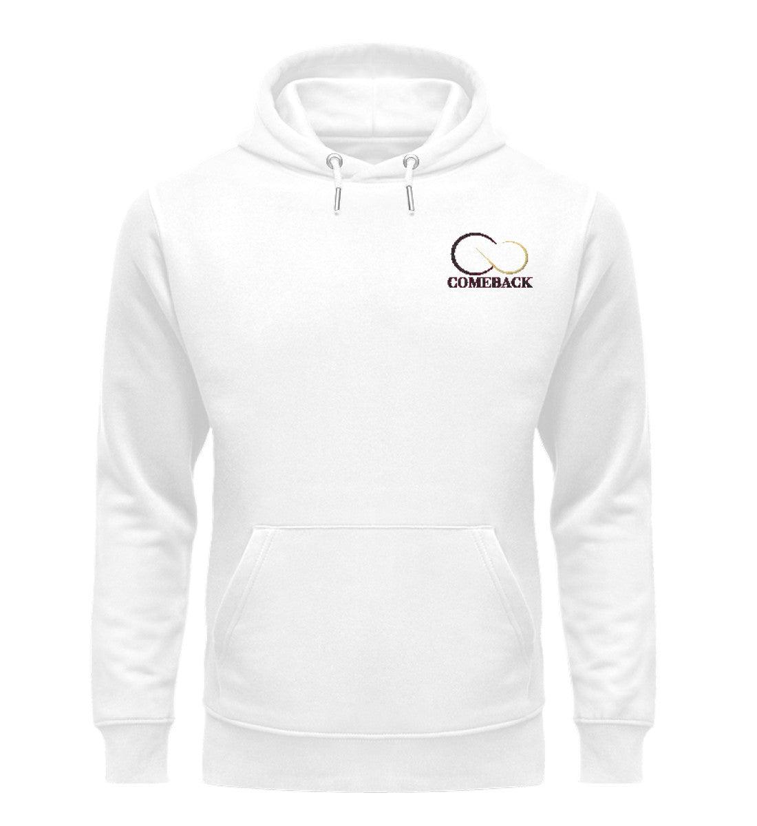 Comeback (schwarz) - Unisex Premium Organic Hoodie mit Stick - Team Vegan © vegan t shirt