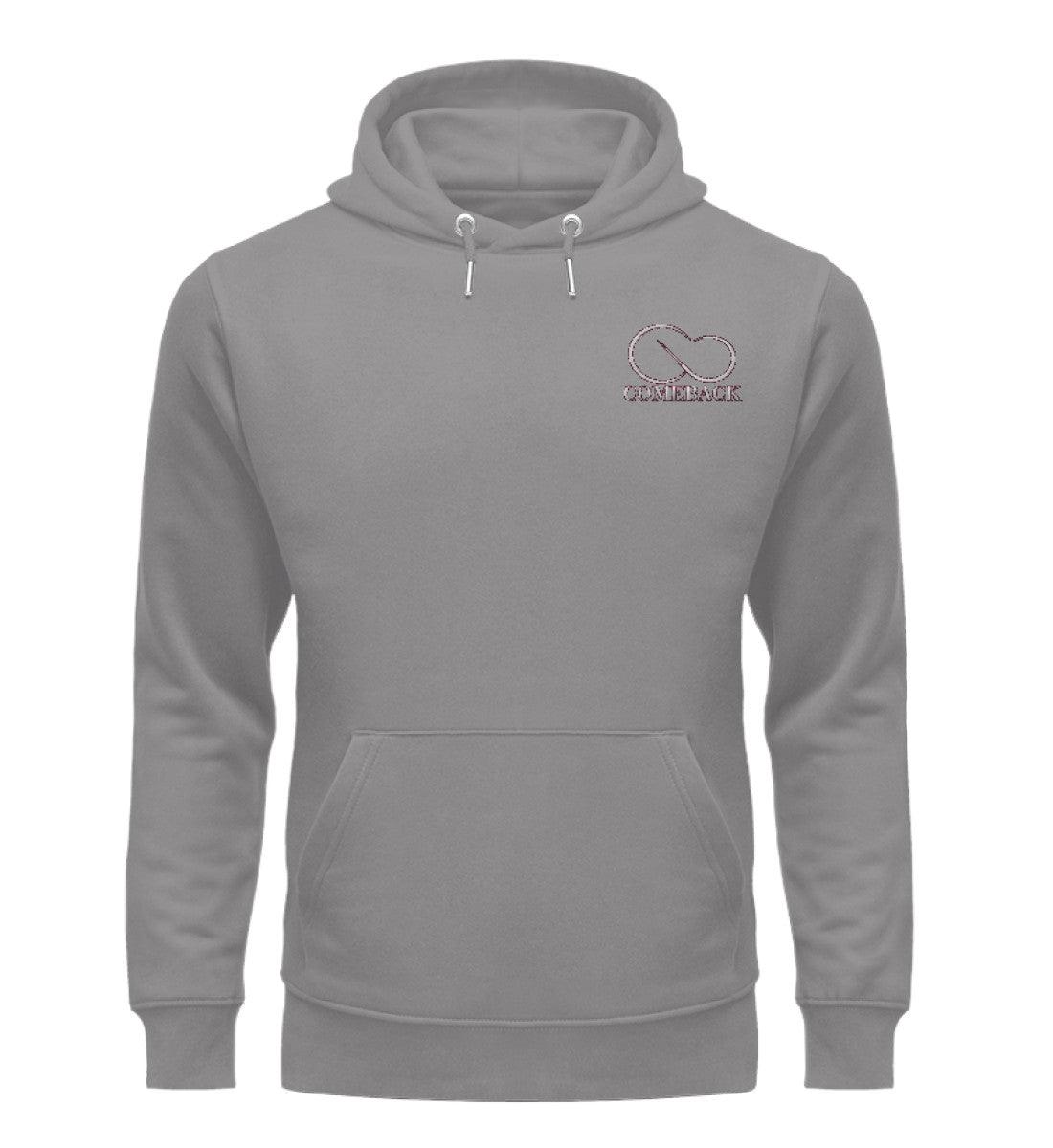 Comeback (weiß) - Unisex Premium Organic Hoodie mit Stick - Team Vegan © vegan t shirt