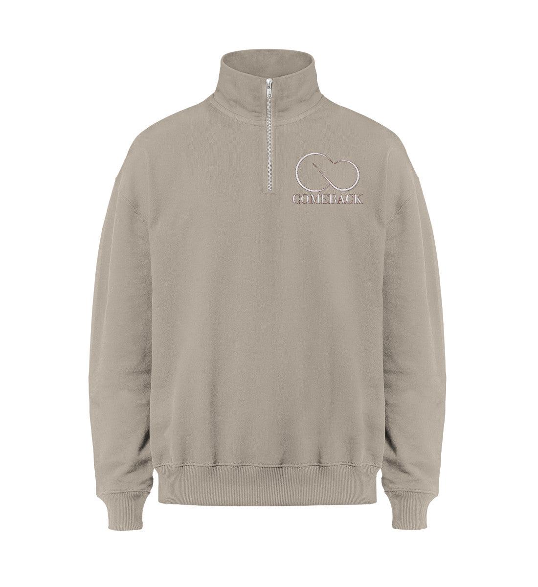 Comeback (weiß) - Miller Dry Half-Zip ST/ST mit Stick - Team Vegan © vegan t shirt