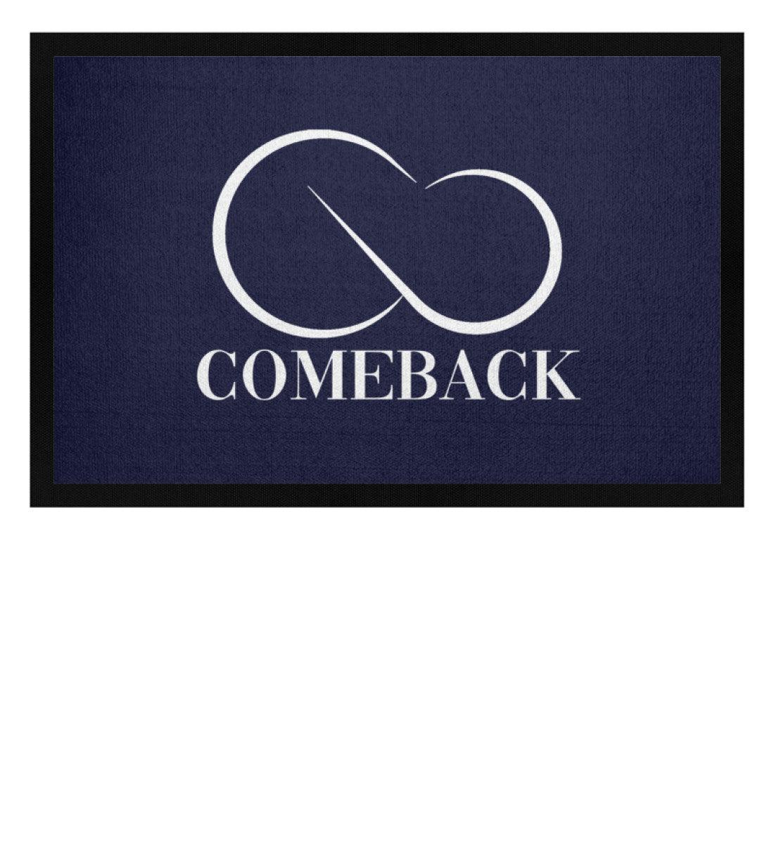 Comeback (weiß) - Fußmatte mit Gummirand - Team Vegan © vegan t shirt