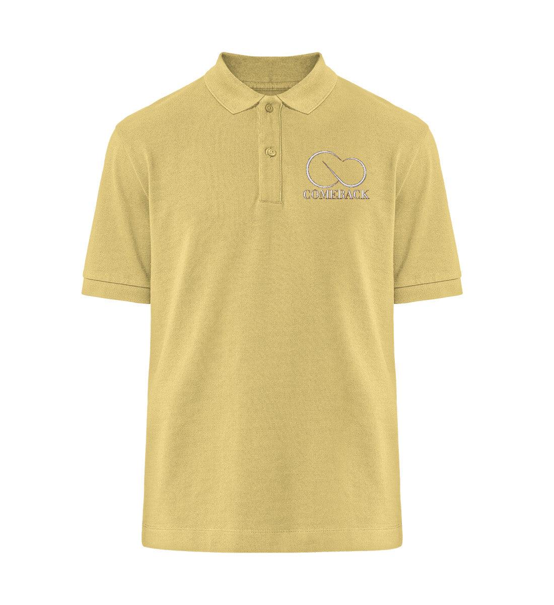 Comeback (weiß) - Prepster Polo-Shirt ST/ST mit Stick - Team Vegan © vegan t shirt