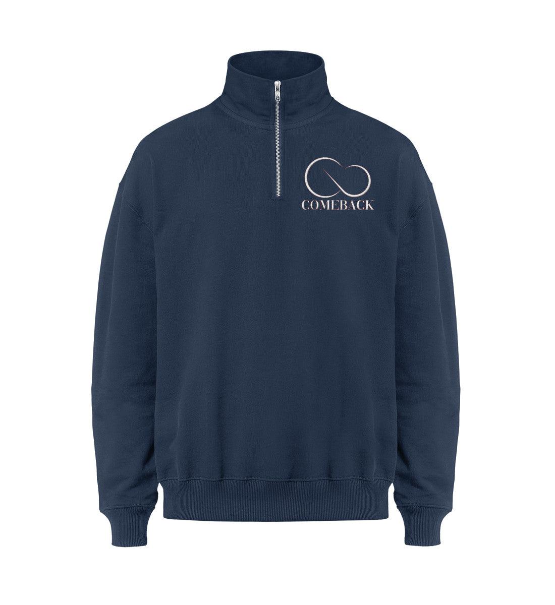 Comeback (weiß) - Miller Dry Half-Zip ST/ST mit Stick - Team Vegan © vegan t shirt