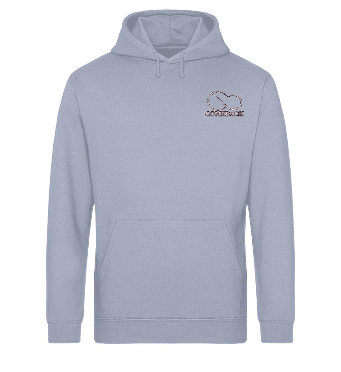 Comeback (weiß) - Unisex Organic Hoodie mit Stick - Team Vegan © vegan t shirt
